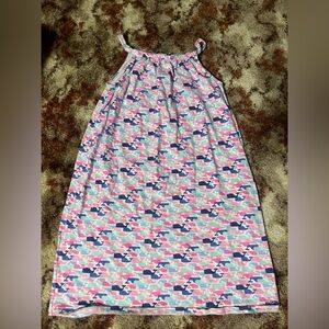 Vineyard Vines Girls' Whale Print Dress in Pink, Blue & Mint